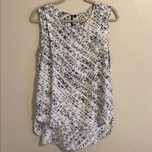 Calvin Klein blue and white shirt